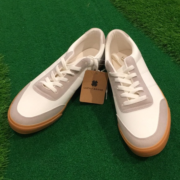 NWT! LUCKY BRAND mens Andrew neutral color block sneakers. Various sizes. - Picture 2 of 5